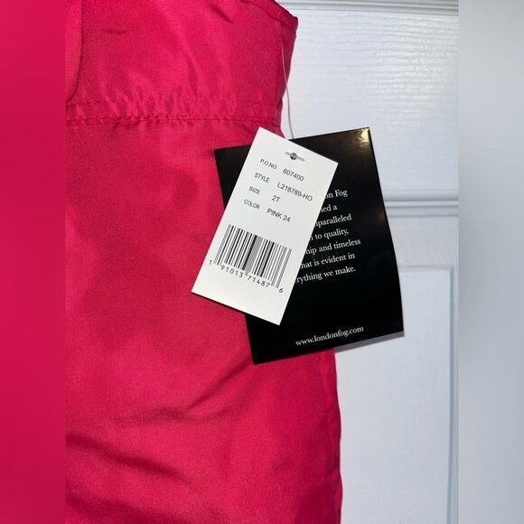 London Fog Toddler Size 2T Ski Bibs Sledding Tubing Gear Snow Wear Pink - Picture 3 of 4